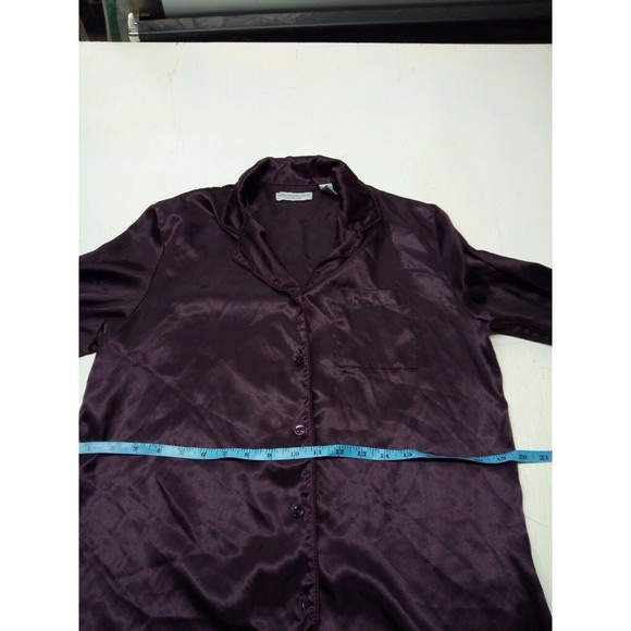 VTG VALERIE STEVENS 2 Piece Purple Satin PJ Lounge Set  SZ Small - Picture 5 of 6